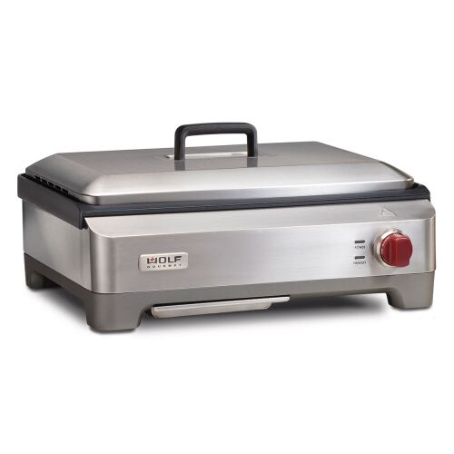 Wolf Gourmet Precision Griddle w/ Stainless Steel Lid (red knob)