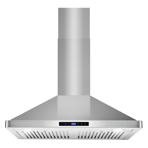 COSMO Cosmo Ductless Wall Mount Range Hood, Stainless Steel, Permanent Filter, 30"