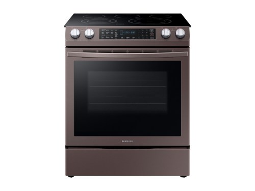 Samsung 5.8 cu. ft. Slide-In Electric Range in Tuscan Stainless Steel