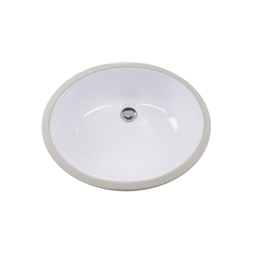 Nantucket Sinks Nantucket Sinks 15 Inch X 12 Inch Glazed Bottom Undermount Gb-15X12-W Oval Ceramic Sink In White