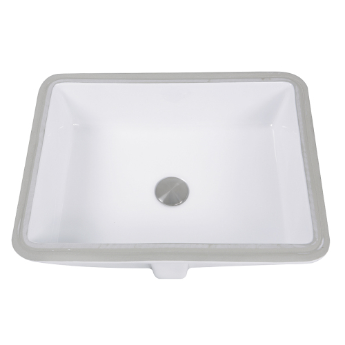 Nantucket Sinks Nantucket Sinks 17 Inch X 13 Inch Glazed Bottom Undermountrectangle Ceramic Sink In White