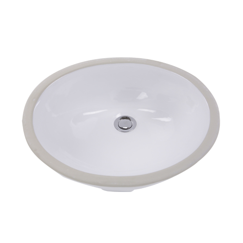 Nantucket Sinks Nantucket Sinks 17 Inch X 14 Inch Glazed Bottom Undermount Gb-17X17-W Oval Ceramic Sink In White