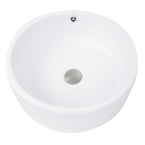 Nantucket Sinks Nantucket Sinks Round  White Vessel Sink With Overflow Nsv213
