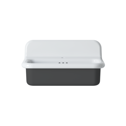 Nantucket Sinks Nantucket Sinks Fireclay 30'S Style Sink In White With A Black Bottom