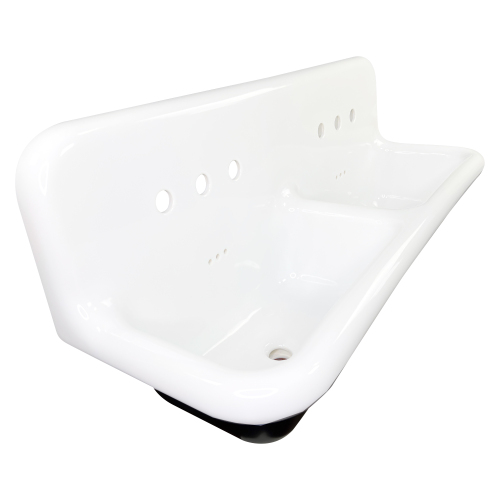Nantucket Sinks Nantucket Sinks Fireclay Utility 48In Wallmount Bathroom Sink In Black/White
