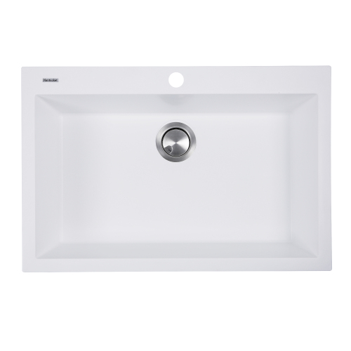 Nantucket Sinks Nantucket Sinks Large Single Bowl Dual-Mount Granite Composite White