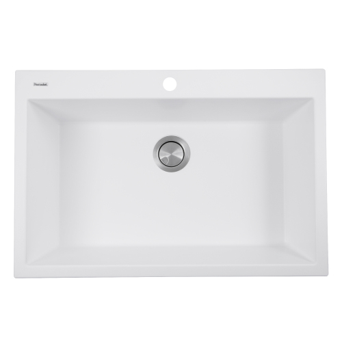 Nantucket Sinks Nantucket Sinks 33-Inch Dual-Mount Granite Composite Sink In White