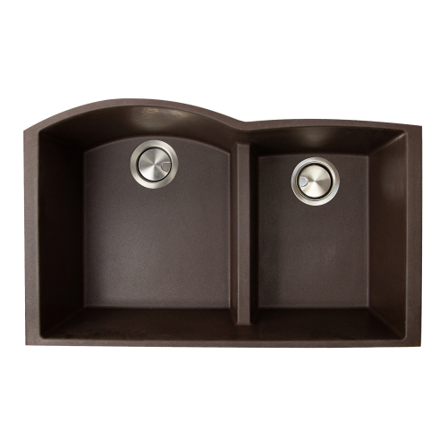 Nantucket Sinks Nantucket Sinks 60/40 Double Bowl Undermount Granite Composite Brown