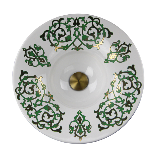 Nantucket Sinks Nantucket Sinks Lugano Fireclay Hand-Decorated Vanity Sink