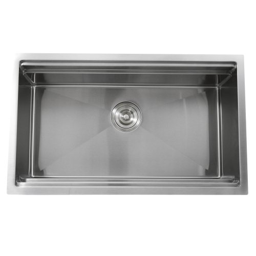 Nantucket Sinks Nantucket Sinks' Sr-Ps-3220-16 - 32 Inch Professional Prep Station Small Radius Undermount Stainless  Kitchen Sink With Accessories