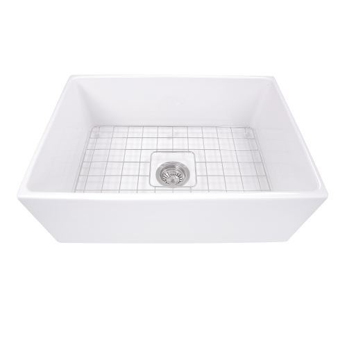 Nantucket Sinks Nantucket Sinks 27 Inch Farmhouse Fireclay Sink With Drain And Grid
