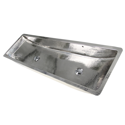 Nantucket Sinks Nantucket Sinks' Trs48-Of Stainless Steel Double Trough Undermount Bathroom Sink With Overflow