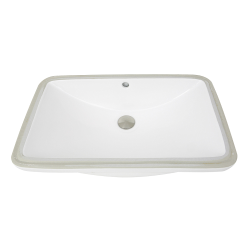 Nantucket Sinks Nantucket Sinks 23.5 Inch Rectangular Undermount Ceramic Vanity Sink Um-2112-W In White
