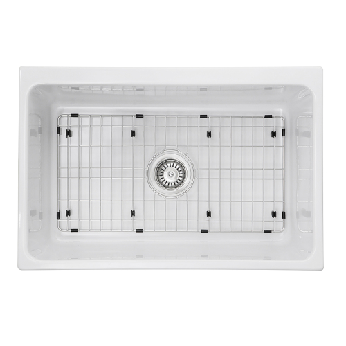 Nantucket Sinks Nantucket Sinks 30-Inch Decorative Apron Farmhouse Fireclay Sink